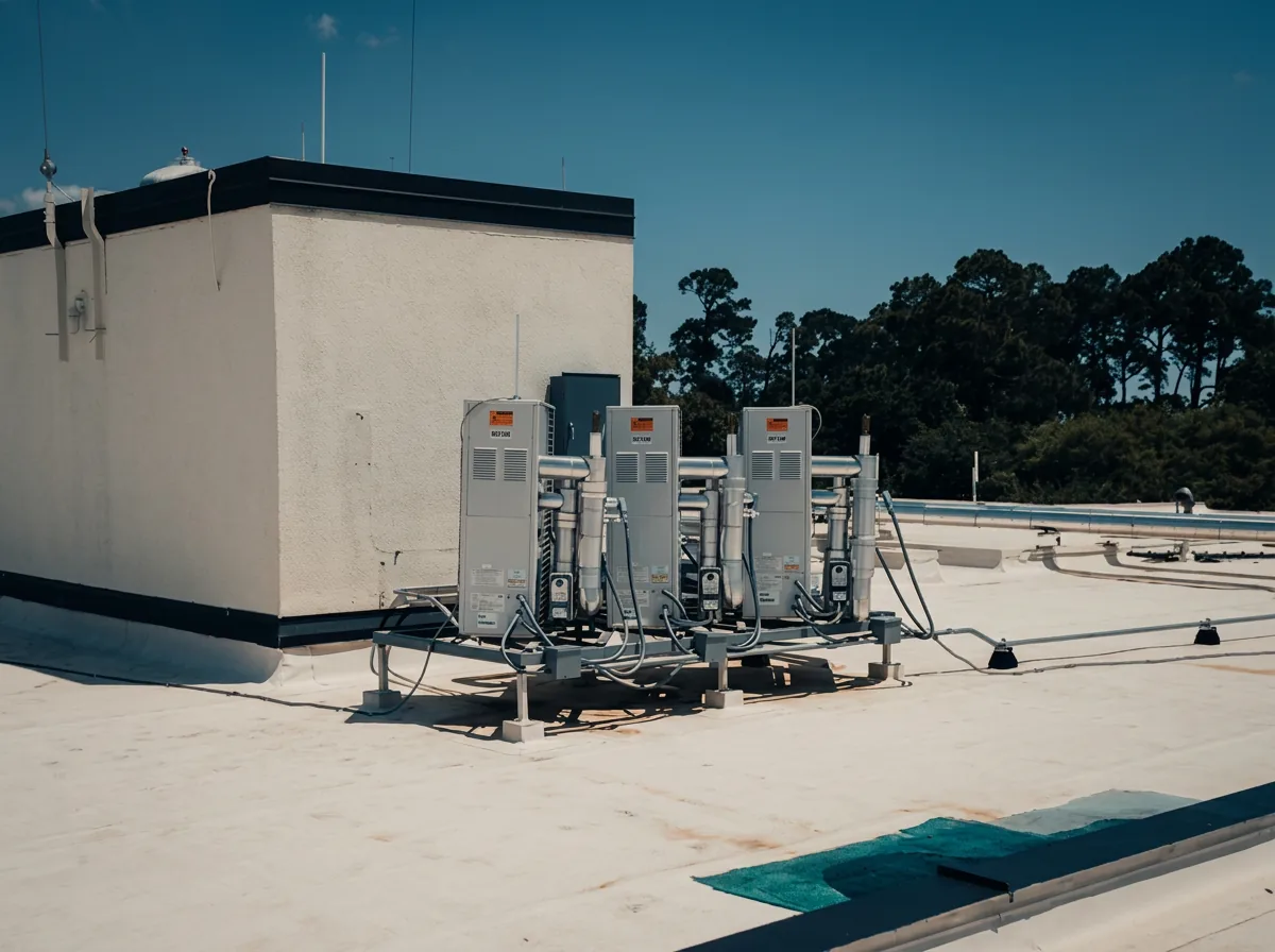 Commercial HVAC air handling unit installed by Weaver Mechanical